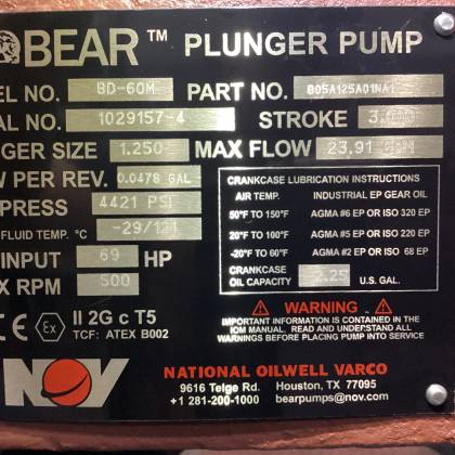 BD60M COMPLETE PUMP